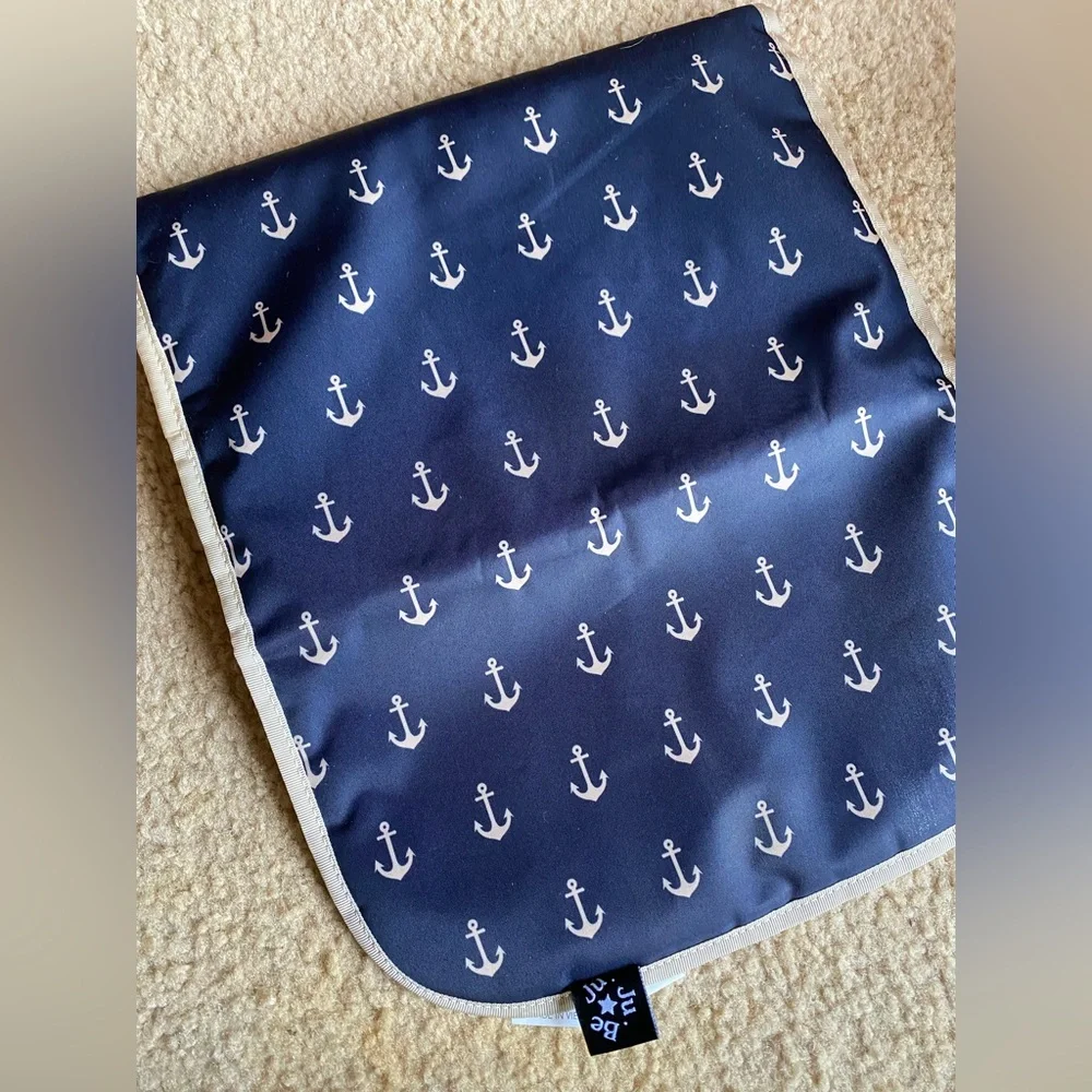 Ju-Ju-Be Navy and Gold Anchor Print Diaper bag